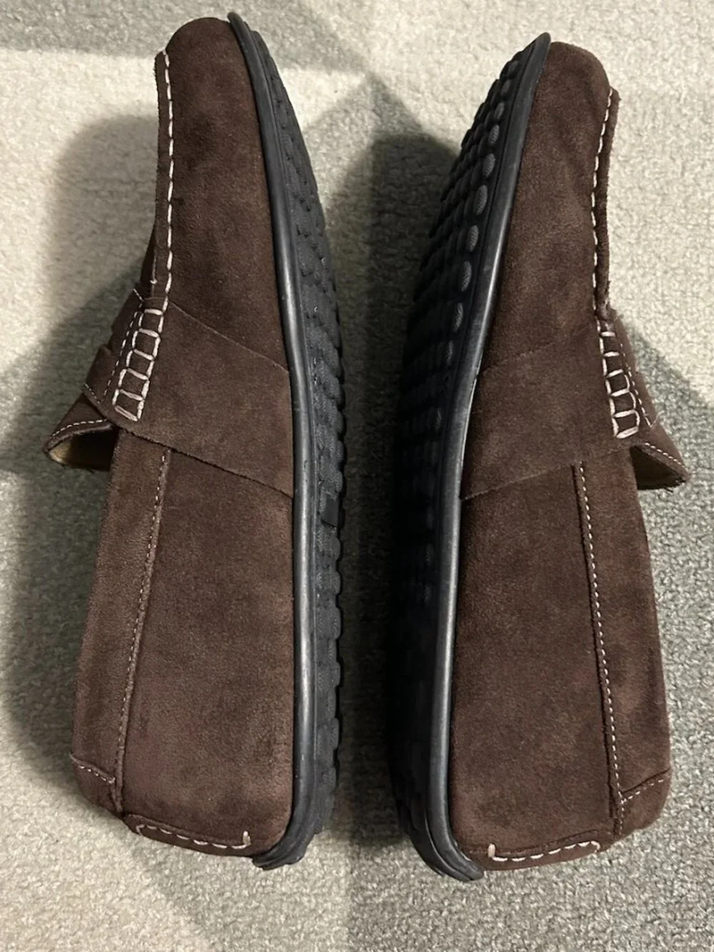 Stafford Brown Suede Casual Slip On Driving Penny Loafers Men's Size 9.5M
